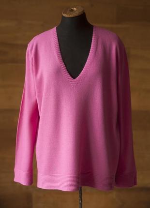 Розовый шерстяной женский свитер united colors of benetton, ра...