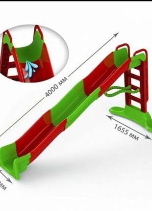 Горка для катания 400 см красно-зеленая