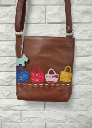 Radley кожаная женская сумочка с аппликацией сумка кроссбоди