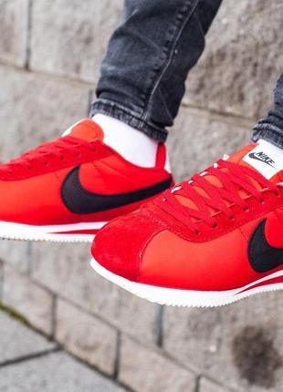 Кроссовки nike cortez red-black