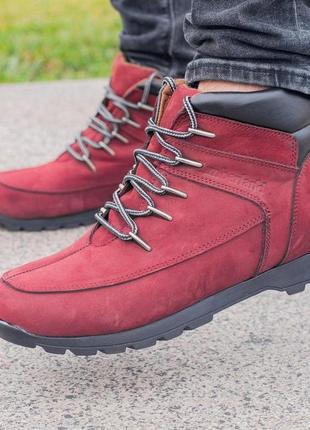 Черевики чоловічі нубук timberland — vinous