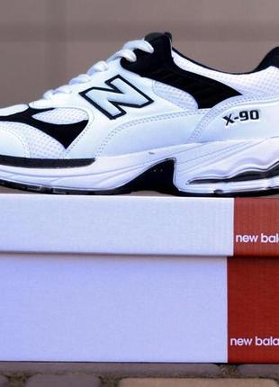 Кросівки new balance x90 white нью беленс білі