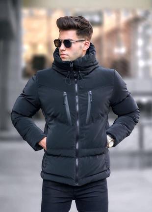 Куртка пуховик мужской зимний черный