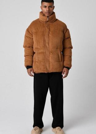 Куртка мужская зимняя велюр vamos velvet saffron