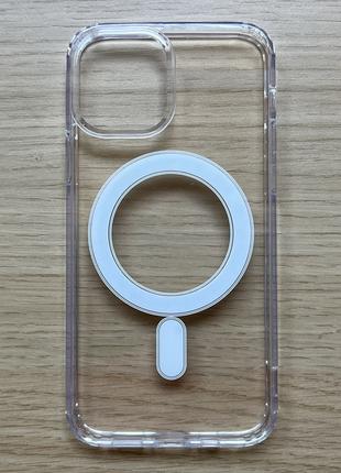 Чехол для iPhone 12 прозрачный противоударный Clear Case Magne...