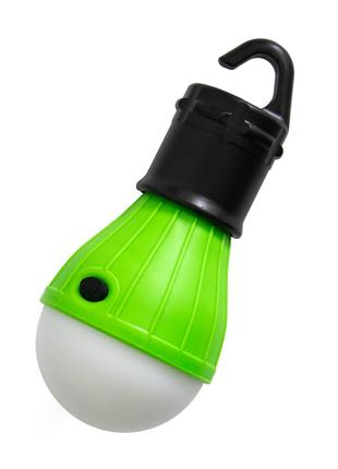Светодиодная лампа на батарейках 3хААА Черно-зеленая лампочка ...