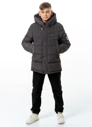 Куртка зимова для хлопчиків підлітків дитячий на екопусі garry...