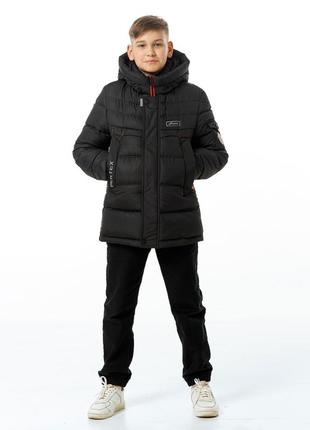 Куртка зимова для хлопчика підлітка дитячий на екопусі garry ч...