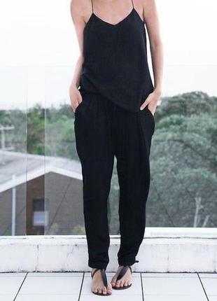 Ефектні чорні зручні стильні штани з кишенями gap