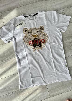Брендовая футболка kenzo новая футболка белая с тигром kenzo ф...