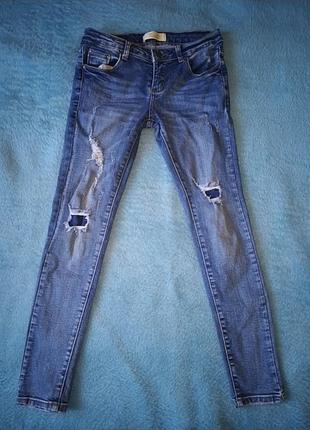 Стрейчевые синие джинсы just cavelii