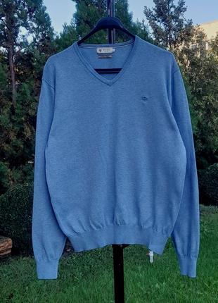 Riley/ голубой мужской хлопковый пуловер