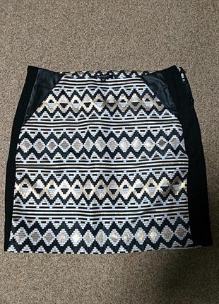Эксклюзивная юбка morgan в орнамент,геометрия размер 38