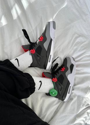 Кроссовки nike air jordan 4 retro «&nbsp;infrared&nbsp;» premium