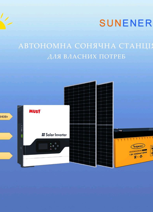 Комплект для солнечной автономной солнечной станции