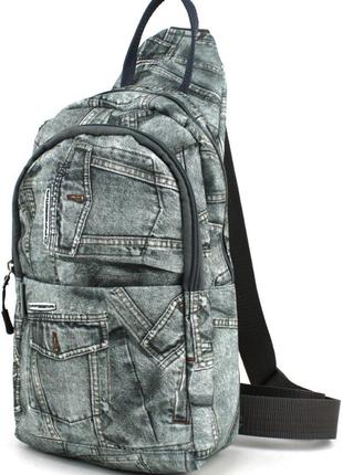 Однолямковий рюкзак слінг Wallaby 112.47 8L Сірий
