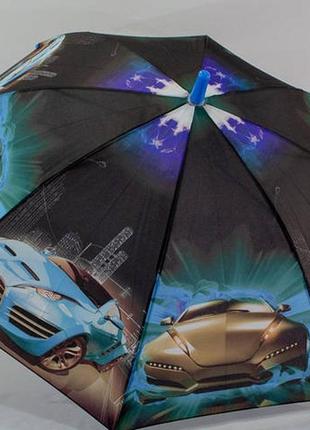 Зонт для мальчика гоночные машины 5-9 лет