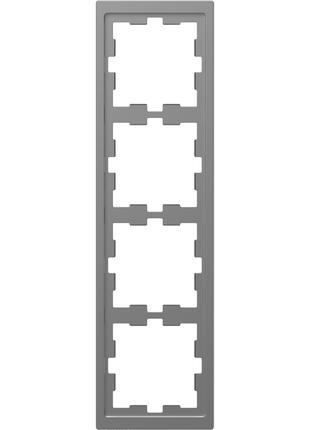 Рамка 4-постова Merten D-Life MTN4040-6536 Нержавіюча сталь
