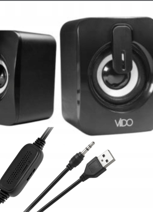 Компьютерные колонки VIDO 2.0 ПК ноутбук USB mini jack Уценка