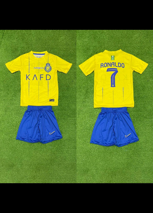 Рональдо форма Аль-Наср футбольна Футболка шорти комплект.