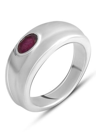 Серебряное кольцо с натуральным рубином 0.4ct, вес изделия 5,3...