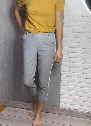 Вкорочені брюки штани з лампасами zara , xs