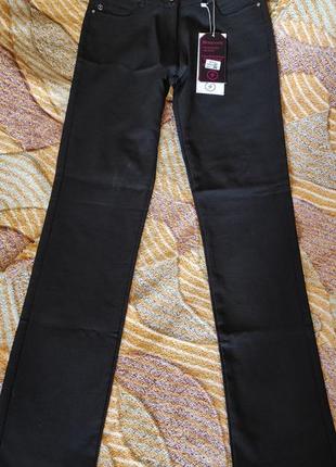 Чёрные брюки в мелкую клетку mang yao chi
