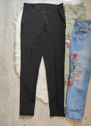 Черные брюки штаны классика классические со стрелками полосами...