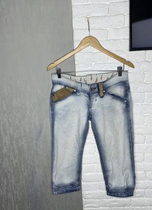Крутые джинсовые бриджи бриджи капри бедровки низкая посадка g...