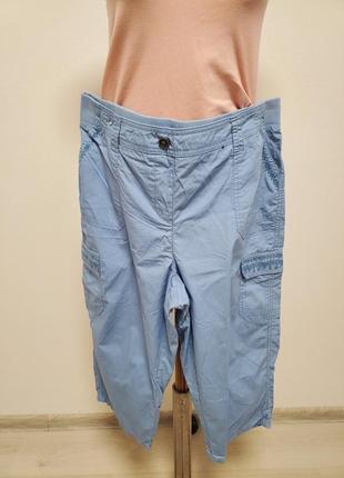 Шикарні брендові котонові штани бріджі з вишивкою