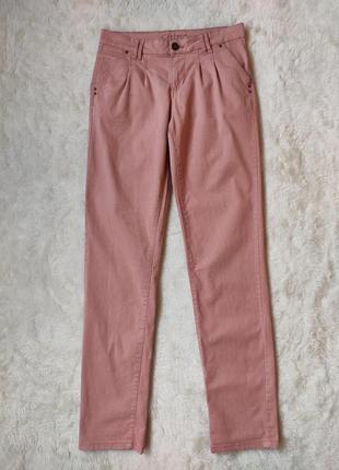 Розовые штаны брюки чинос хлопок прямые на высокий рост низкая...