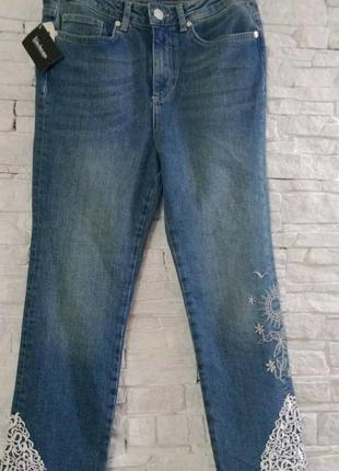 Укорочені жіночі літні джинси 44-46 розмір