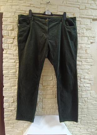 Женские микровельветовые брюки скинни большой размер 56 58