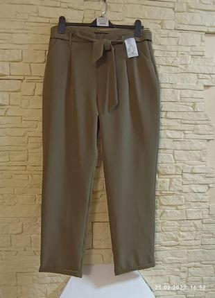 Женские брюки цвета оливы хаки большой размер 50-52