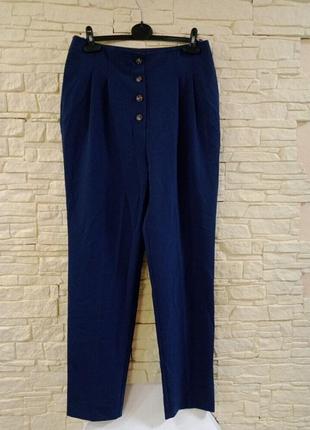 Винтажные женские брюки с высокой талией посадкой, размер 46-48