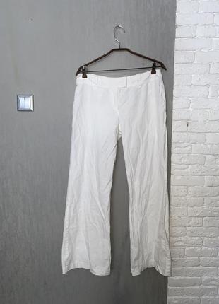 Льняные широкие брюки брюки лён h&amp;m, xl