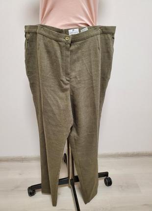 Красивые брендовые немецкие шерстяные классические штаны батал