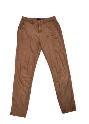 Zara коричневые брюки зара брюки терракотовые