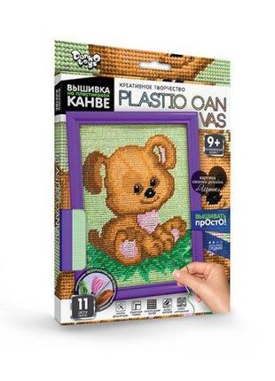 Вышивка на пластиковой канве "PLASTIC CANVAS: Мишутка" [tsi409...
