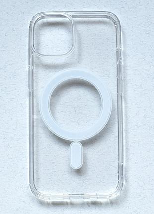 Чехол для iPhone 14 прозрачный противоударный Clear Case Magne...