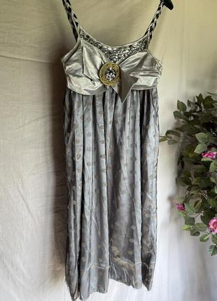 Сукня-сарафан з італійського атласу