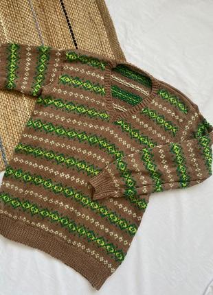 Вʼязаний светр з візерунком 🍊