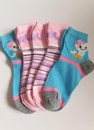Набор хлопковых носков для девочки 5 шт.