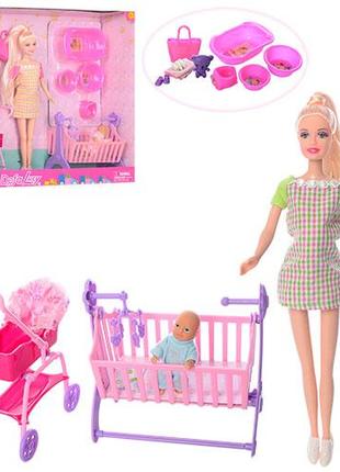 Кукла беременная, коляска, кроватка, аксессуары DEFA 8363