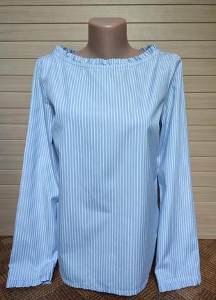 Блакитна блуза сорочка у смужку від cos 🌿 34eur/xs - 38р