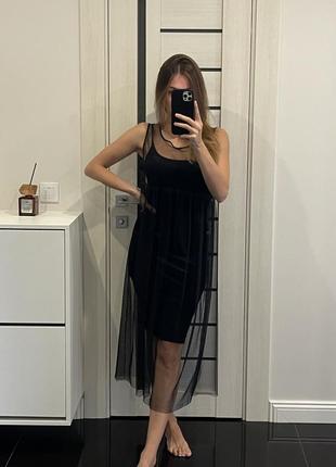 Сукня - сітка чорна