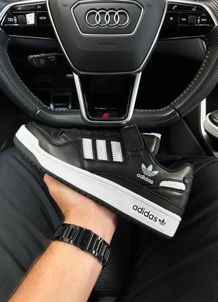 Мужские кроссовки adidas forum 84 low all black white
