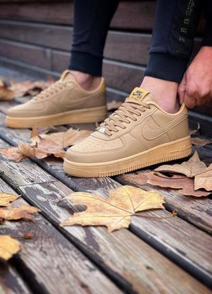 Мужские кеды nike air force 1 brown