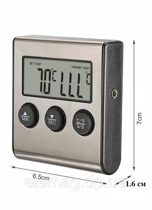Кухонный термометр улучшенный с выносным щупом для мяса digita...