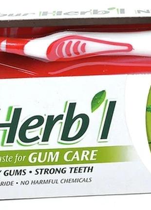 Зубна паста аюрведична Нім Dabur Herb'l, 150 г + щітка